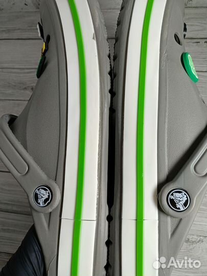 Сабо crocs Bayaband clog серые мужские (дефект)