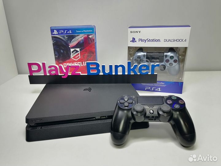 PS4 Slim +2джоя, игры