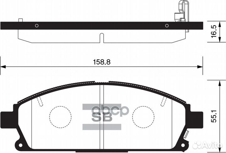 SP1365SNS колодки дисковые передние Nissan Pat