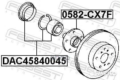 Подшипник ступицы передний lexus/mazda/toyota