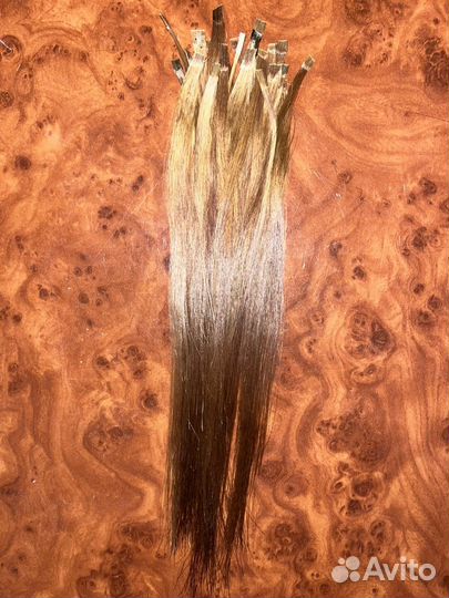 Волосы для наращивания натуральные коричневые