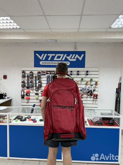 Баул хоккейный на колесах и без