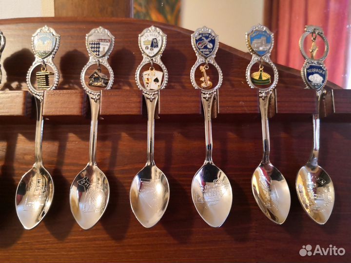 Набор антикварных коллекционных ложечек + панно №5