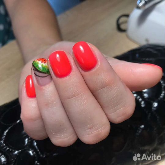 Наращивание ногтей,покрытие гель лак