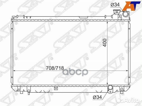 Радиатор Toyota Mark II (X110) 00-04 / Brevis