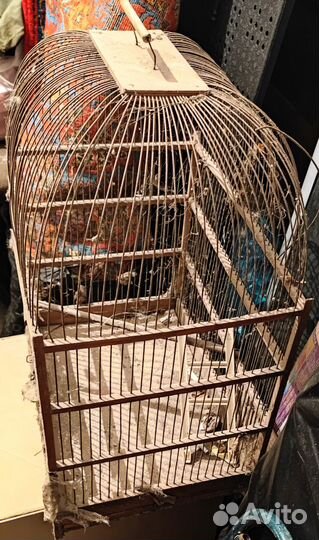 Клетка большая деревянная для птиц и тд 45х30х65см