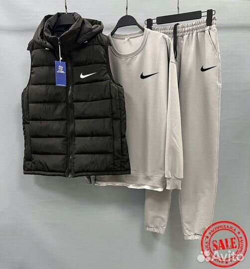 Спортивный костюм nike (жилетка+штаны+кофта)