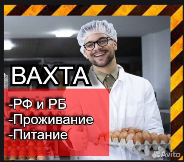 Вахта / Упаковщик яиц / Работа / Нижний Новгород