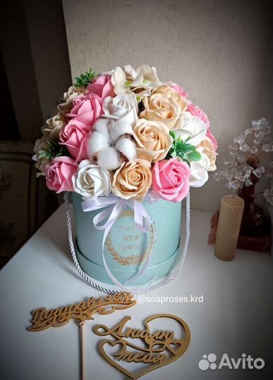 Букет маме роз. Цветы мыльные, подарок, праздник