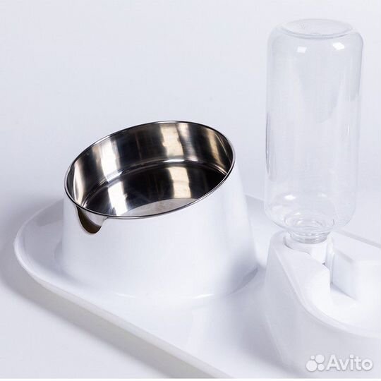 Миска для животных на подставке с автопоилкой