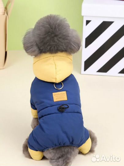 Комбинезон зимний для собаки спинка 35 см новый