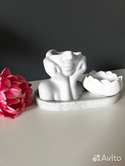 Подарок/декор для дома/изделия из гипса/ваза