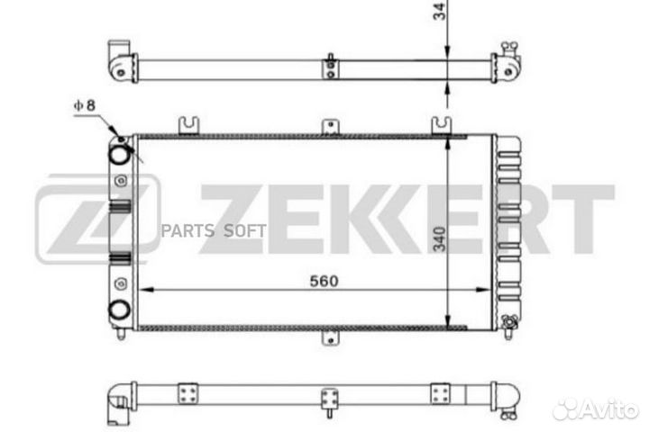 Радиатор охлаждения двигателя LADA Priora 07