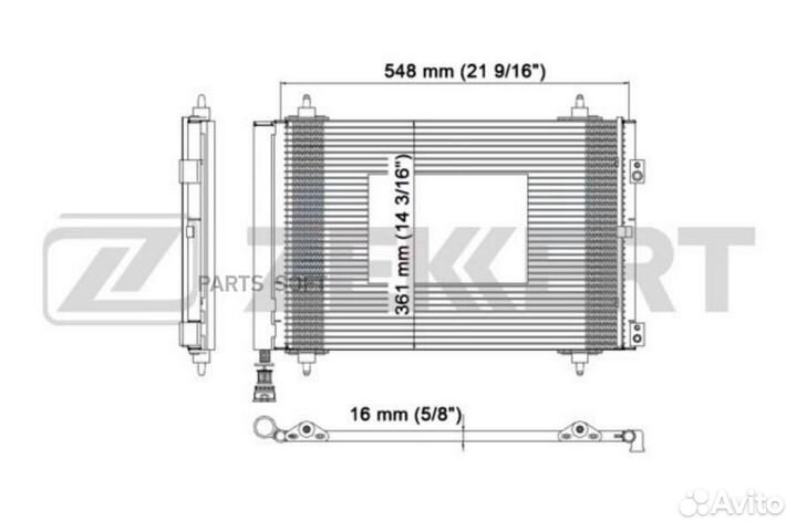 Радиатор кондиционера Citroen Berlingo II 08, C4 0