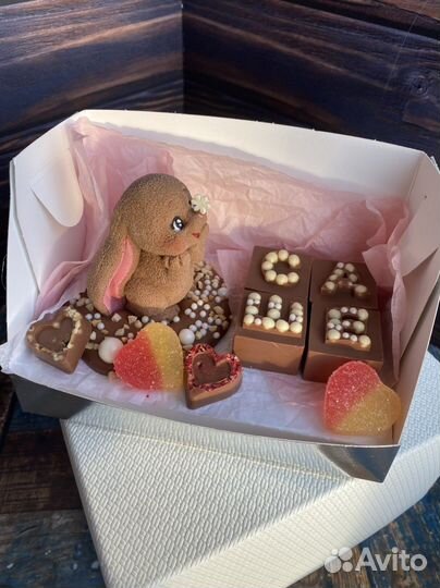 Сладкие шоколадные подарки фигурки мишки зайки