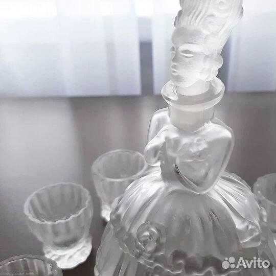 Антикварный набор -графин +6рюмок.1930г.Богемия