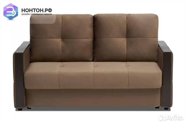 Диван еврокнижка Инсайд коричневый