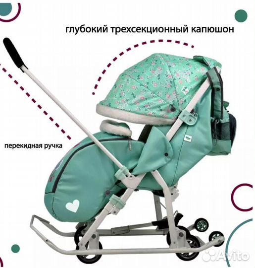 Санки коляска nika disney