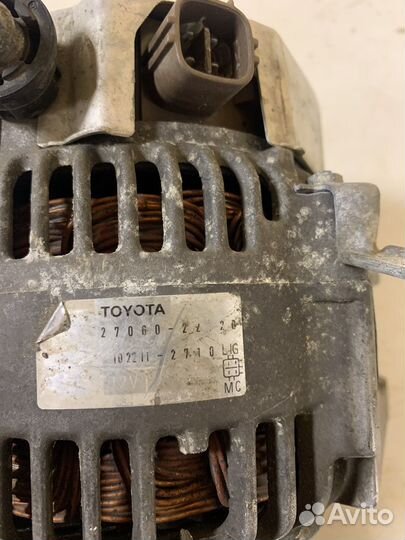 Генератор toyota allion