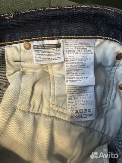 Джинсы levis 512 w34 l32