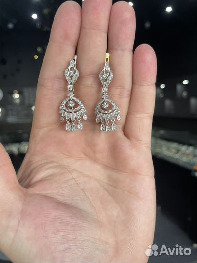 Бриллиантовые серьги 585