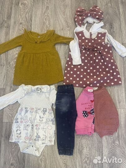 Одежда пакетом для девочки р-р 74-86