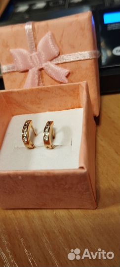 Золотые серьги детские