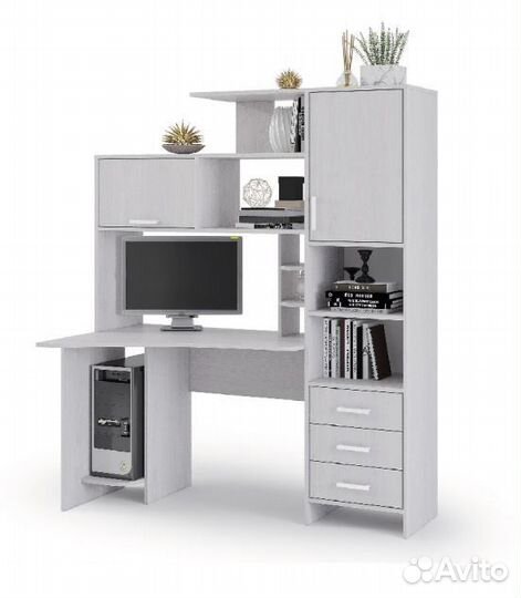 Стол компьютерный Ясень анкор светлый