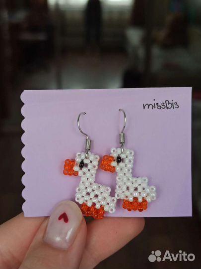 Серëжки из бисера