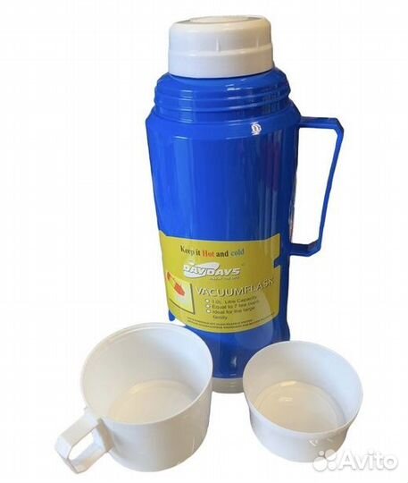 Термос 1 л со стеклянной колбой