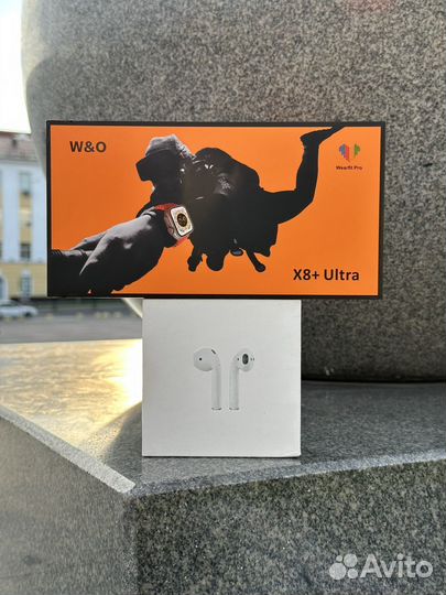 AirPods 2+Смарт часы x8 ultra