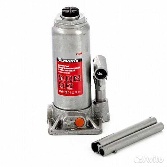 Домкрат гидравлический бутылочный, 6 т, h подъема