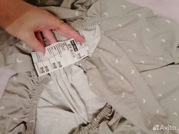 Детская простынь на резинке IKEA для кроватки