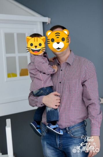 Продам две рубашки фемили лук р 80 и р 50 (L)