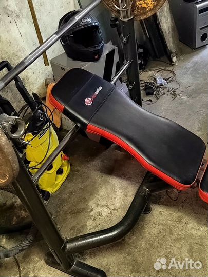 Скамья для жима neomotion +гриф12 кг+ блины 2*20Кг