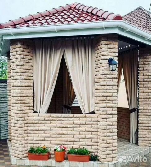 Уличные шторы для беседки веранды