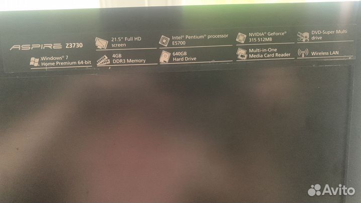 Моноблок acer aspire z3730
