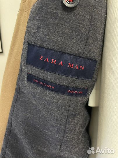 Бомбер Zara (бежевый) утепленный