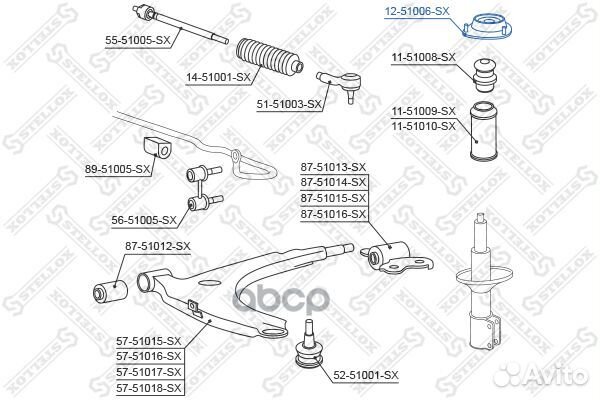 Опора амортизатора переднего Hyundai Coupe 1.6