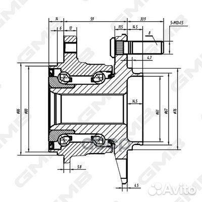 Подшипник ступицы задний hyundai Tucson (16) /5