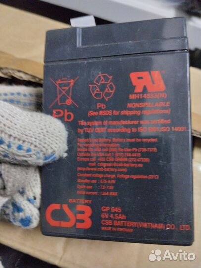 Аккумуляторная батарея для ибп CSB GP 645 на 6V4,5