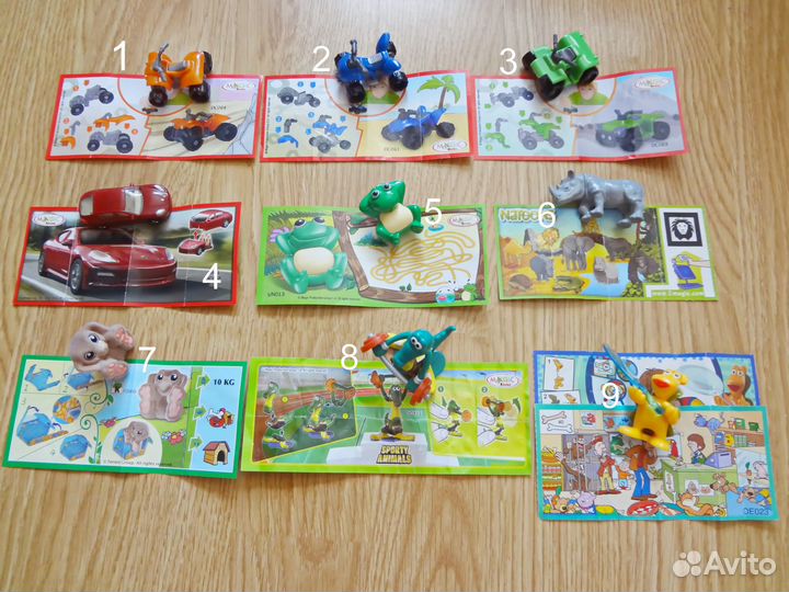 Фигурки киндер, Дино, веселый класс, машинки