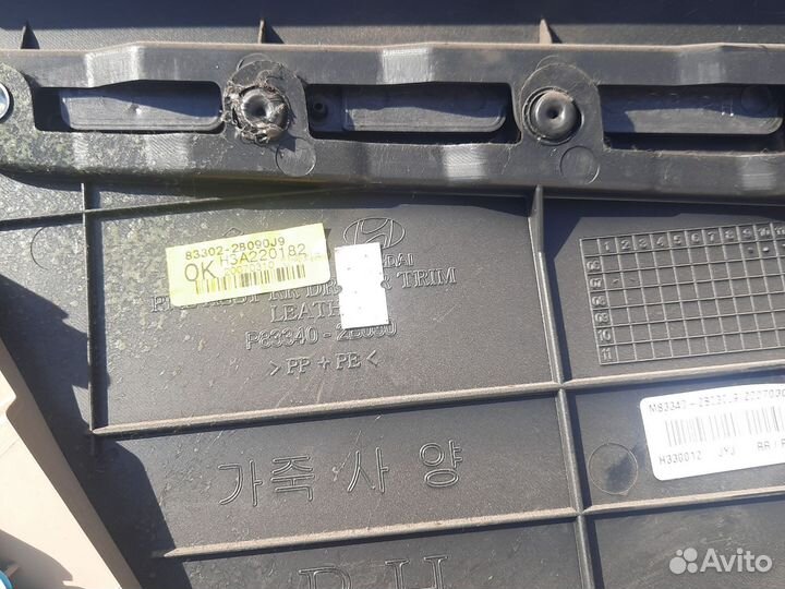 Карты дверные Хендай Санта Фе 2 cm до рест