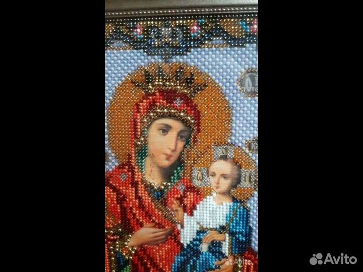 Икона бисером (Иверская)