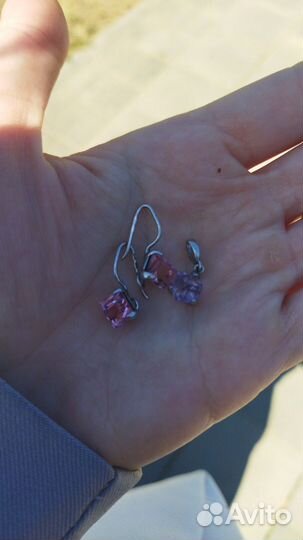 Серьги и кулон бижутерия