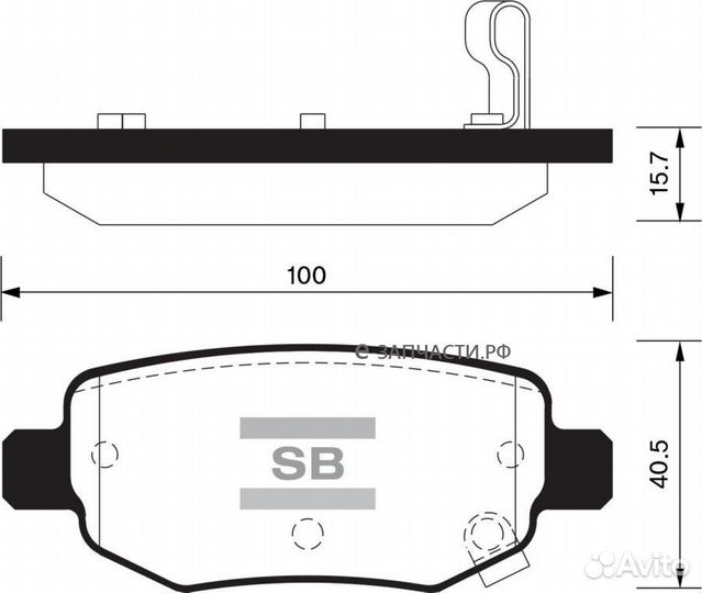 Sangsin brake SP2126R Колодки торм.зад