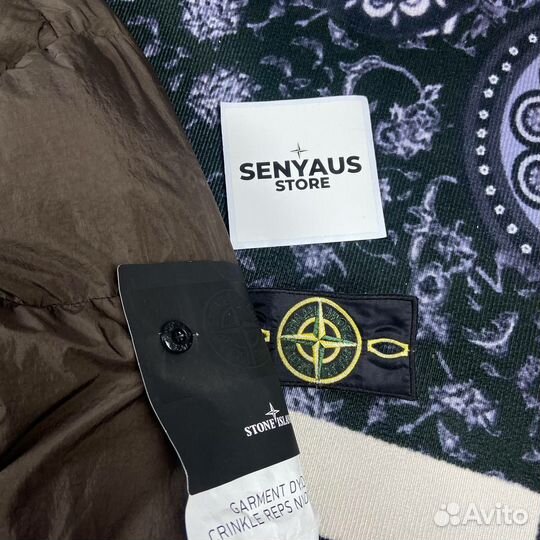 Пуховик stone island garment dyed crinkle reps NY