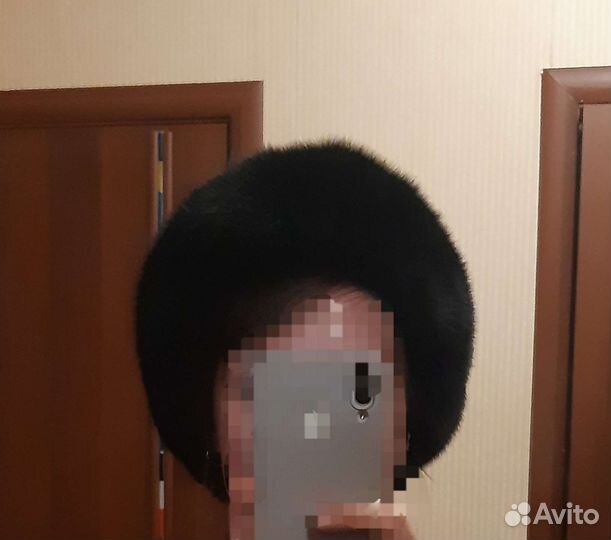 Шапка зимняя меховая женская чернобурка