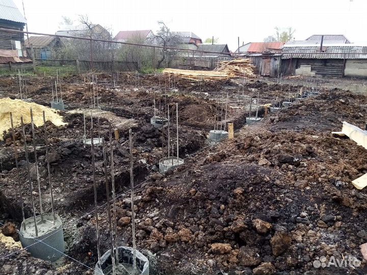 Заливка фундамента