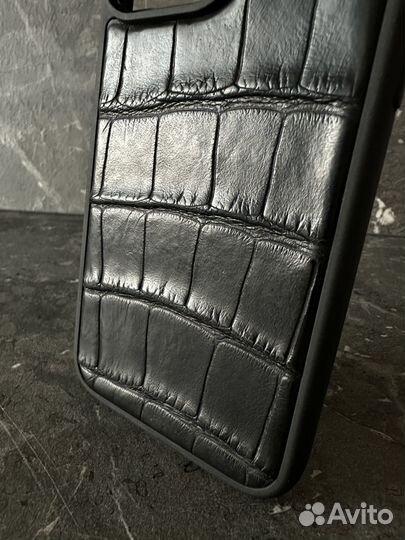 15 pro чехол из кожи Крокодила